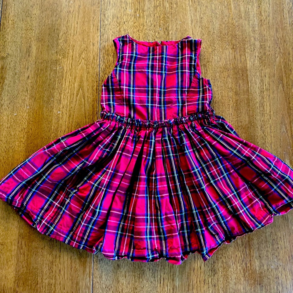 Crewcuts | Red Holiday Plaid Tartan Dress | size 4